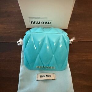 Miu Miu duel sided mirror with Blue Pouch